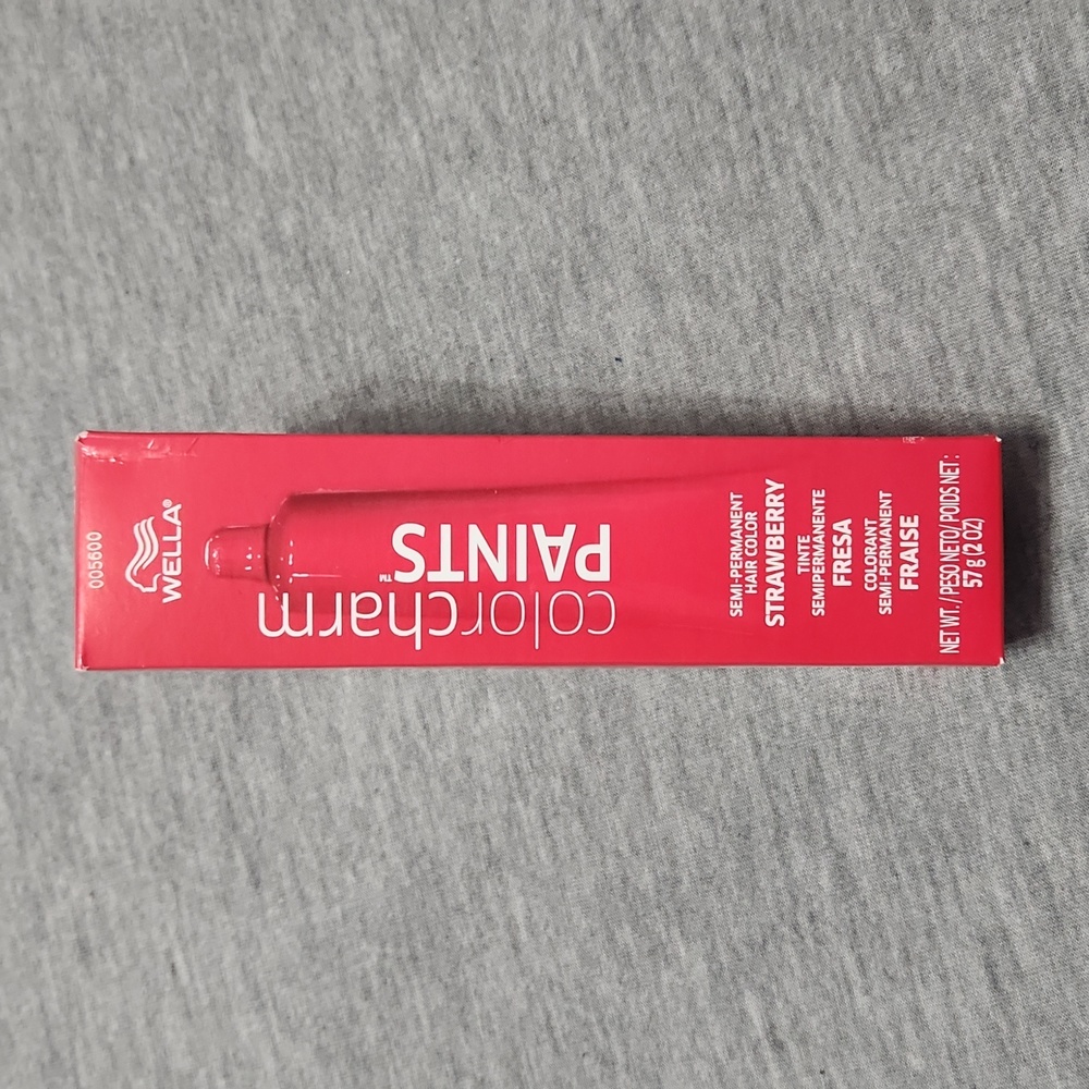 RARE!! WELLA Colorcharm Paints Strawberry Pink Semi-Permanent Cream Hair Color